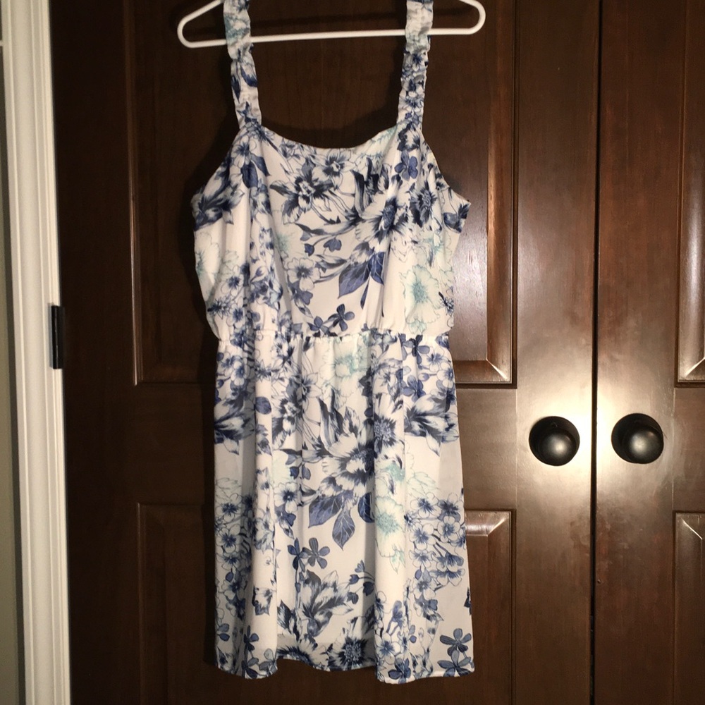 Maurices Blue and White Floral Dress